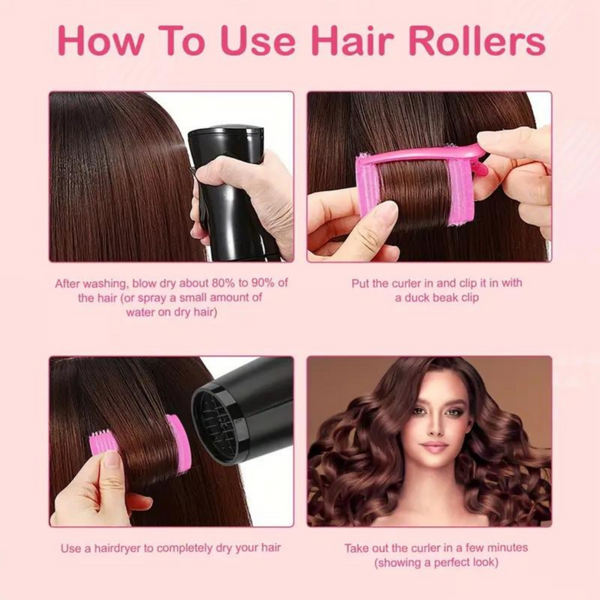 Hair Curling Roller & Clip Set