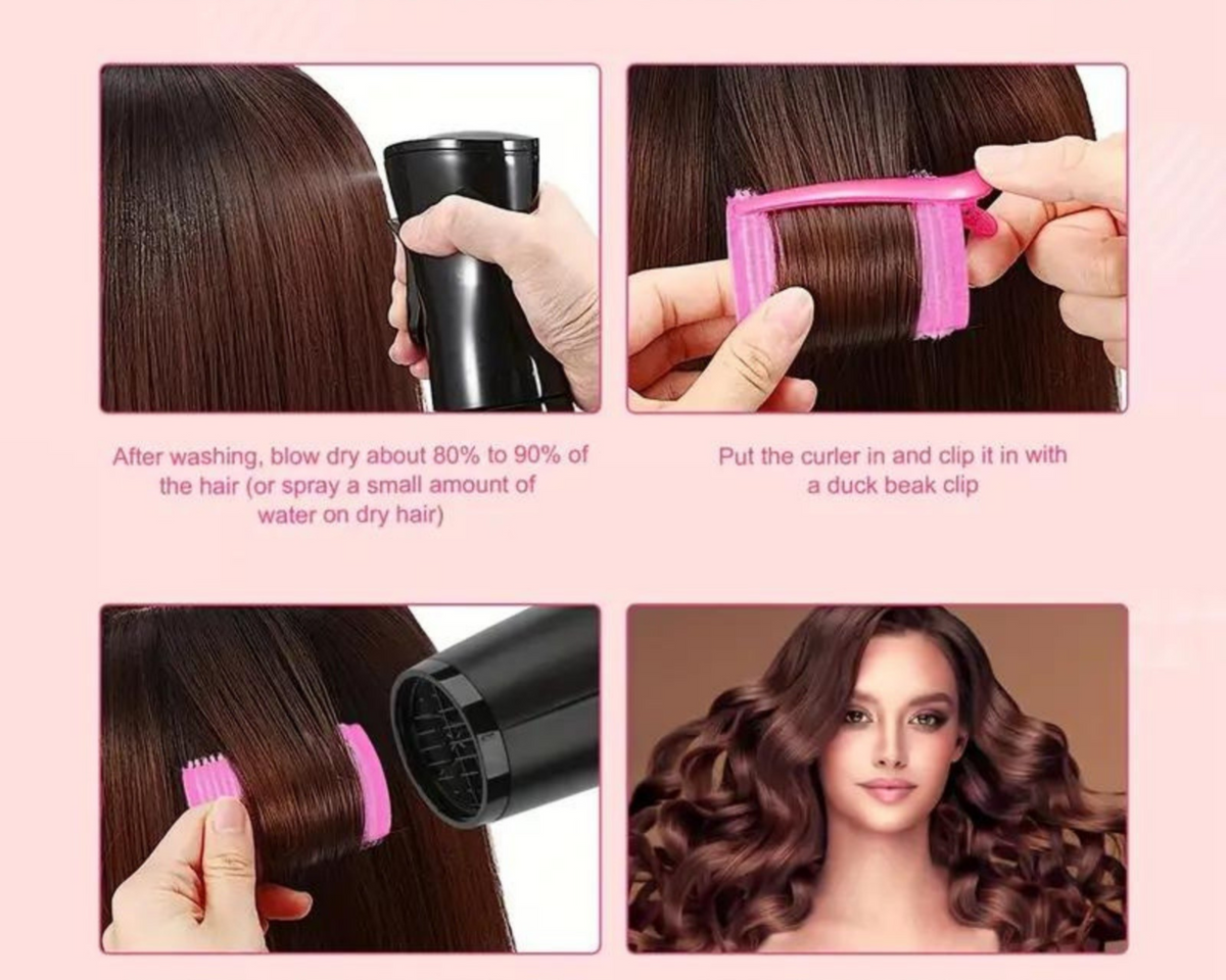 Hair Curling Roller & Clip Set
